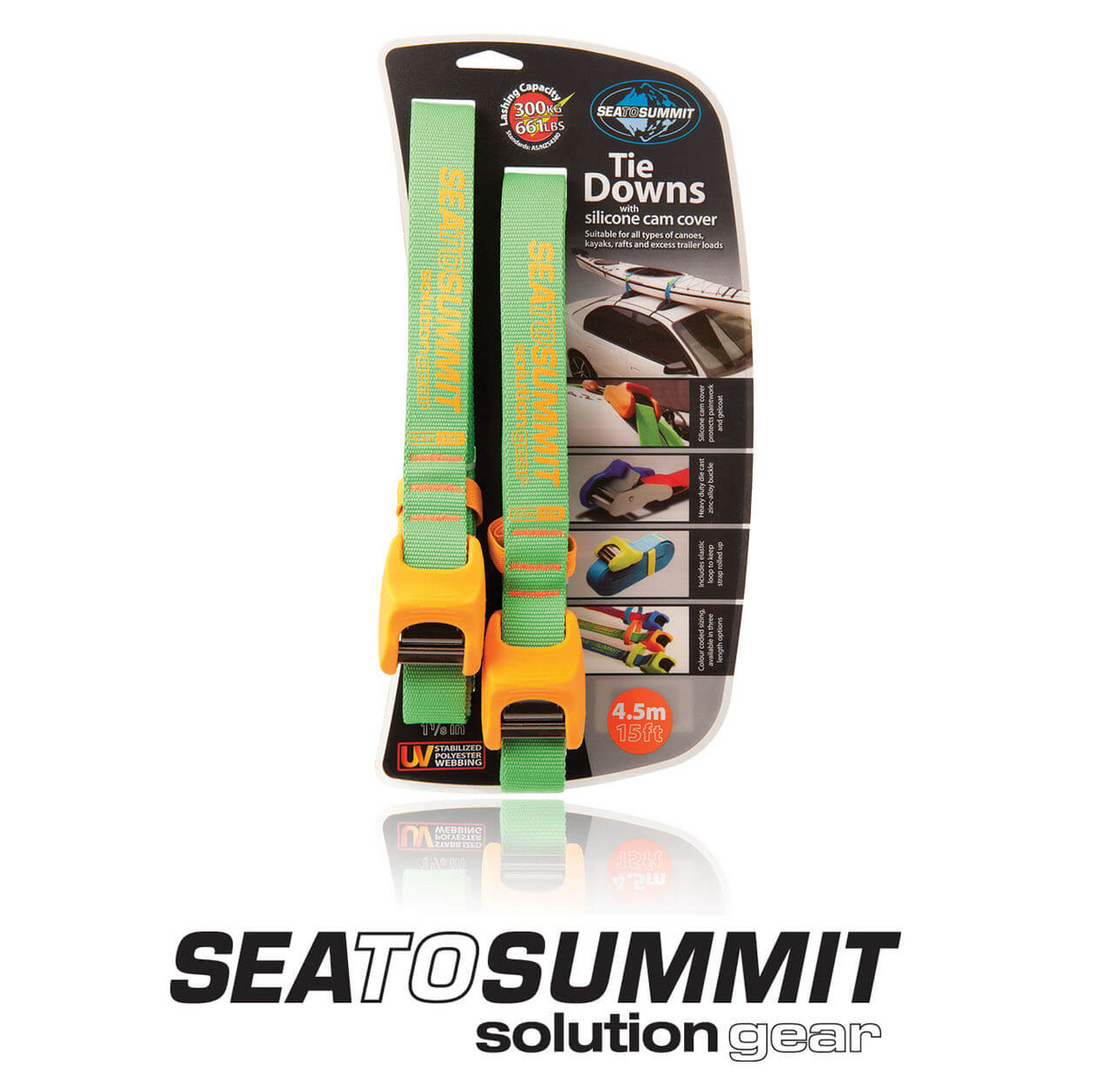 Sea to Summit Tie Down with Silicone Cam Cover (2 Pack)